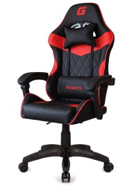 Fotel obrotowy gamingowy EVO PU RED XL